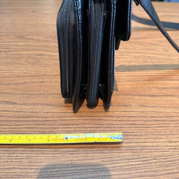 Bellerose Black Leather Satchel | European Croc-Embossed | Vintage - So Unique! - Picture 14 of 14